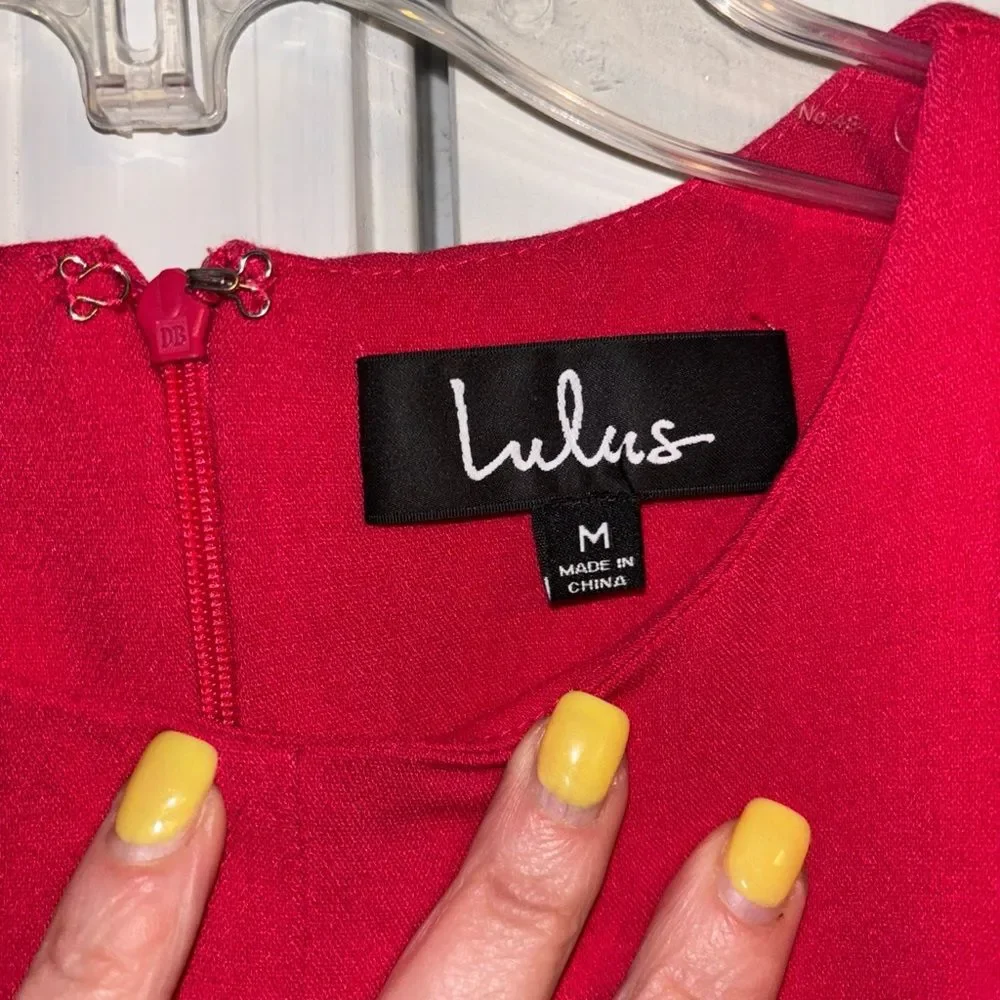 Lulu's Pink  Tie Front Sheath Dress - Picture 3 of 7